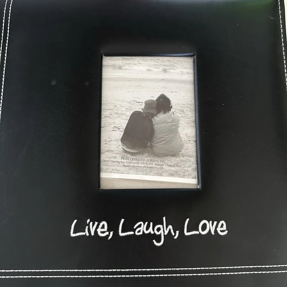 Pioneer E-Z Load 12x12 Memory Album Black Live Laugh Love 20 Pages Scrapbook